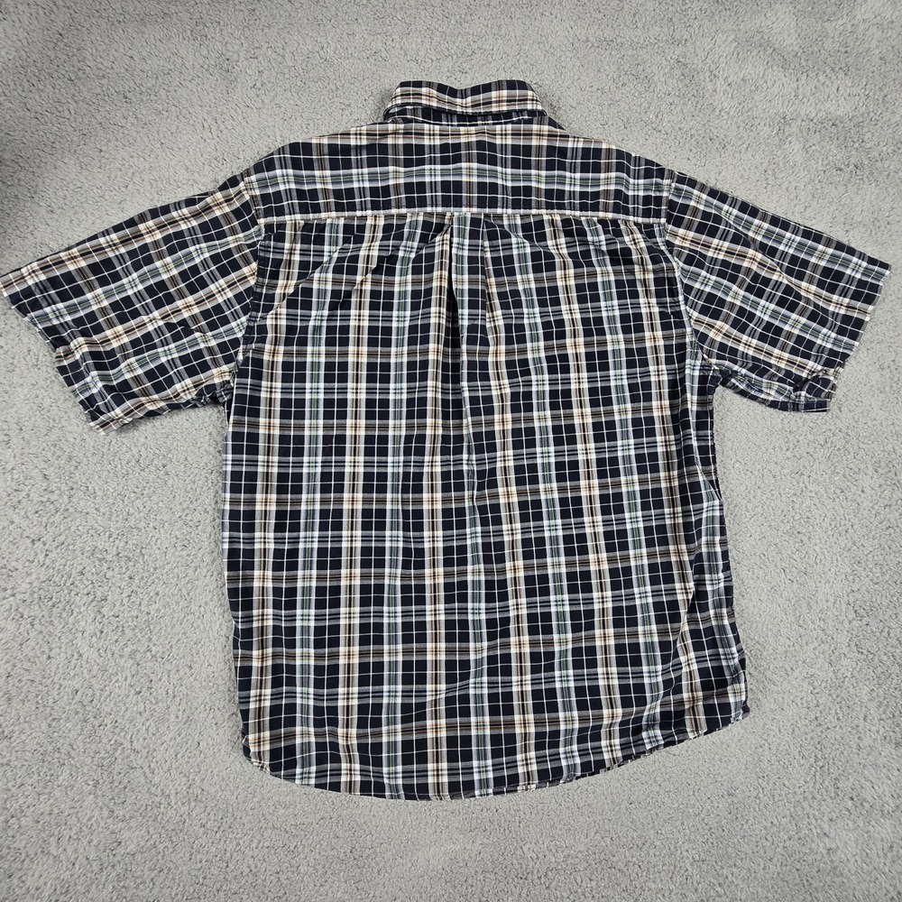 Carhartt Shirt Mens Large Plaid Short Sleeve Cotton Button Up - Picture 9 of 12